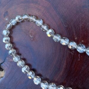Beads103: Vtg 10mm Faceted Round Beads Strand, 12” Jewelry Supply